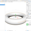 iOS で SceneKit を試す(Swift 3) その28 - ビルトインジオメトリ SCNTorus（ドーナツ型）