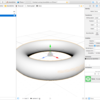 iOS で SceneKit を試す(Swift 3) その28 - ビルトインジオメトリ SCNTorus（ドーナツ型）