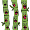 何かを叫ぶ竹 のイラスト