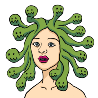 かわいいメドューサ のイラスト