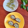 デコ巻きずし　キウイ🥝How to make a kiwifruit of decoration rolled sushi.