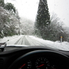 ちょっと雪降ってる