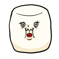 かわいいマシュマロ のイラスト