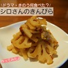 何食べシロさんのきんぴらでひとり飯　Fried lotus roots with sweet-salty-sour taste#2