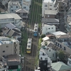 俯瞰した風景『続・三軒茶屋キャロットタワー～東急世田谷線』