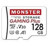 Monster Storage microSD 128GB class10 UHS-1 U3 V30 A1 最大Read95MB/s 最大Write80MB/s 4K対応 Nintendo Switch ドライブレコーダー 動作確認済 変換アダプタ付 日本国内正規品 GAMING Plus MS-GM128MSD