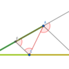 三角形の辺の外分と対角の外角の二等分