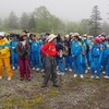 本白根山・ロープ張り作業