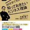 「40文字でわかる！知っておきたいビジネス理論」 [Kindle版]発刊