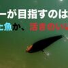 ルアーが演出すべきは弱った魚か、いきのいい逃げ惑う魚か