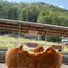 ＪＲ飛騨小坂駅で桔梗信玄餅きなこホイップパンを食べる