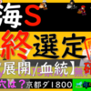 中山雨すごいので、こっちをメインで考えていきます！！穴馬はこの馬で行きます！！。。。。東海S2024