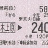 町田から代々木上原→東京メトロ線240円区間　乗車券