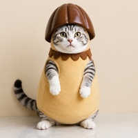 きのこの山になった猫