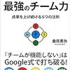 【読書】グーグルに学ぶ最強のチーム力