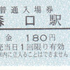 アルピコ交通　　森口駅発行　硬券入場券・硬券乗車券