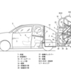 2020年に公開されていた「荷室にサイクルキャリアが装備されてるオープンデッキ構造の車両」に関するマツダの特許出願が登録されました。