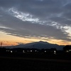 筑波山の日没風景