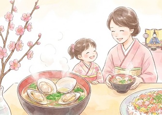 お雛様にはまぐりを食べる理由｜夫婦円満の意味と旬の選び方