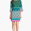 Emilio Pucci Green Print Jersey Shift Short Dress