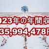 2023年の年間収支は  +35,994,478円