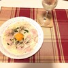 節約うどんレシピ①カルボナーラうどん