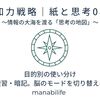 【知力戦略｜紙と思考08】目的別の使い分け：学習・復習・暗記。脳のモードを切り替える運用術