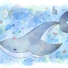 海の生き物絵 2枚