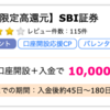 2月限定高還元 SBI証券 新規口座開設+入金で10,000pt(10,000円)！ 取引不要！