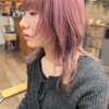 ブリーチ2回で叶える透明感  くすみピンク × レイヤーミディアム