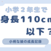 小学2年生で身長110cm以下？小柄な娘の成長記録