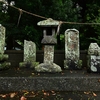 王子神社の参道脇に祀られる二基の庚申塔　大分県佐伯市蒲江大字楠本浦