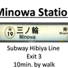 From Minowa Station (三ノ輪駅からの行き方)