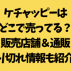 ケチャッピーはどこで売ってる？販売店舗＆通販・売り切れ情報も紹介！