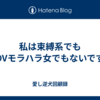 私は束縛系でもDVモラハラ女でもないです
