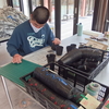 ビニールポットの準備　屋上のブルーベリー