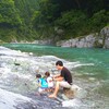 祖谷・大歩危子連れ旅行その3 川遊び@祖谷ふれあい公園