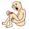 怪我をした人 のかわいいイラスト