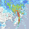 土砂降りの雨