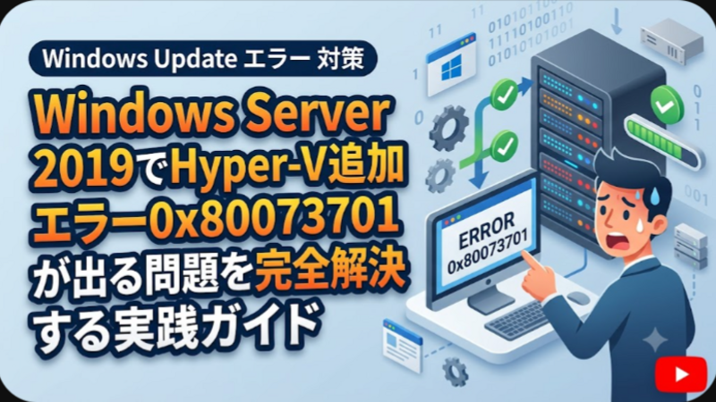 Windows Server 2019でHyper-V追加時にエラー0x80073701が出る問題を完全解決する実践ガイド