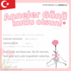 母の日おめでとう Anneler Günü kutlu olsun!