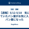 【週報】5/12-5/18　気になっていたパン屋がお気に入りのパン屋になった