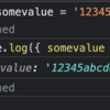 【JavaScript】console.log({ somevalue }) とすると変数名と値を同時に出力できて便利