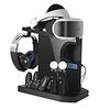 KetenTech PSVR PS4/PS4 PRO/PS4 SLIM コントローラー 縦置き充電スタンド 同時充電可能 USBハブ4ポート 冷却ファン付き充電ホルダー 改良型 日本語説明書付