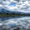 安曇野、2017年も田んぼに映る北アルプスの水鏡が絶景。