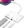 Lightning USB カメラ アダプター 3in1 OTG対応 iPhone USBハブ 3.5mmイヤホンジャック キーボード接続可 アプリ不要 デジカメの写真/ビデオ iPhone/iPad 転送 ライトニング カメラアダプタ iPhone12/12 Pro/11/11 Pro/11 Pro Max/X/XR/XS/XS/SE/8/8plusなど iOS14対応