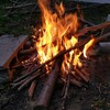 焚き火をした