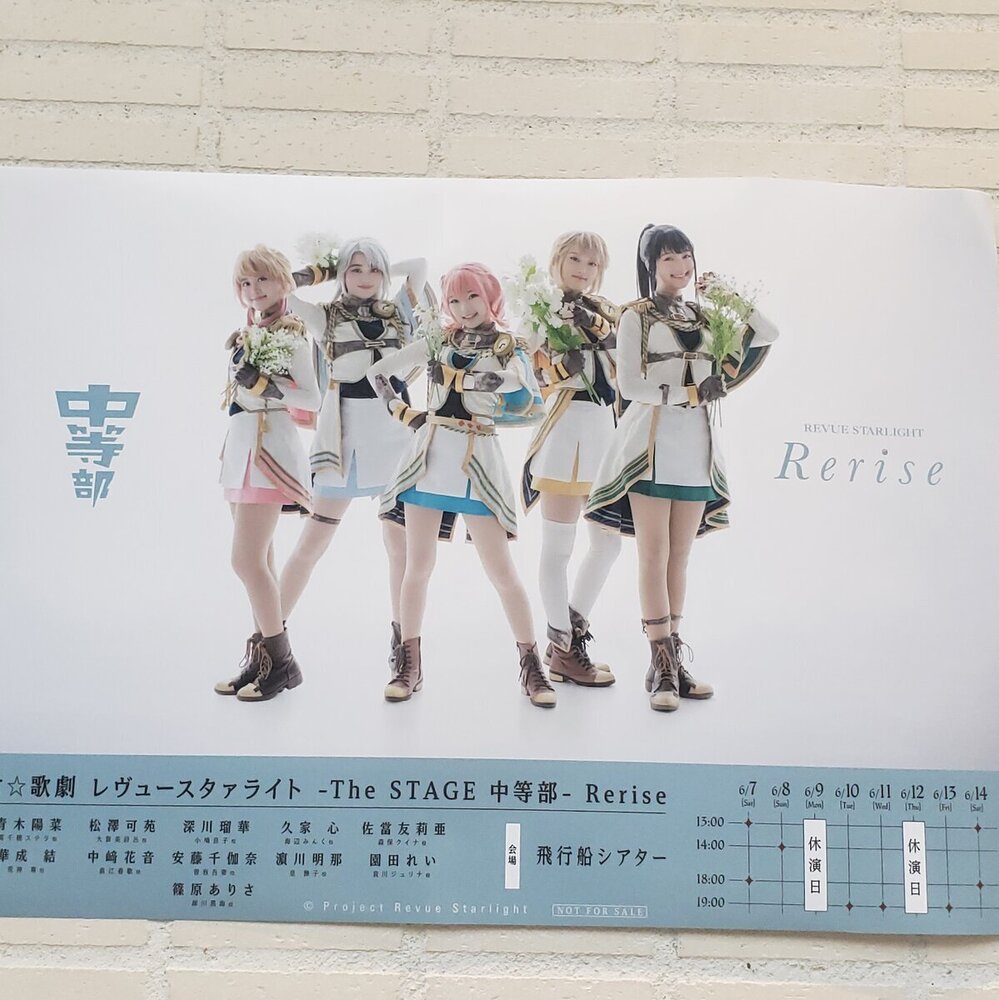 「舞台少女未満」から「舞台少女」へ︰「少女☆歌劇 レヴュースタァライト -The STAGE 中等部- Rerise」感想