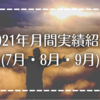 2021年FX自動売買月間実績をご紹介❗️(7〜9月)