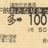 地下鉄博多→100円区間　おとなりきっぷ